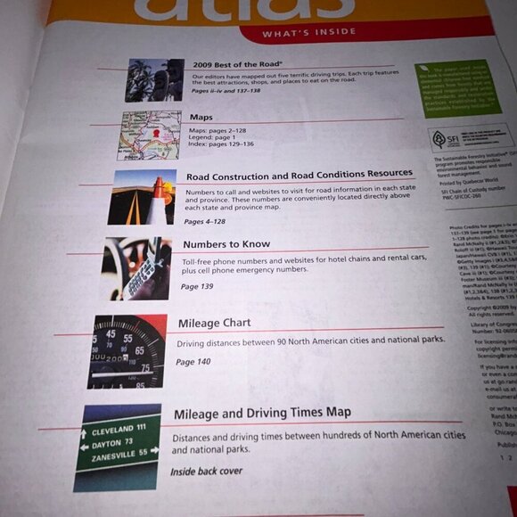 Rand McNally 2009 The Road Atlas Maps Directions Travel Book Highways - Picture 5 of 10